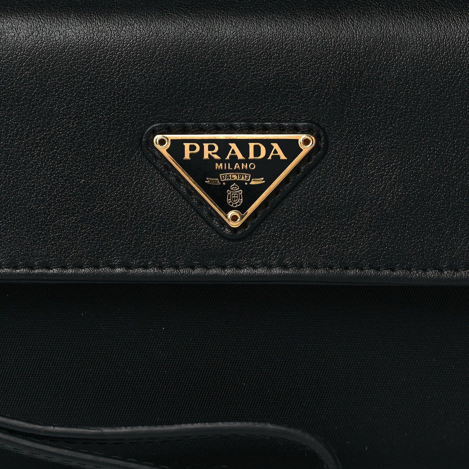 Prada Tessuto Nylon Soft Calf Wristlet Wallet Black 7 of 7