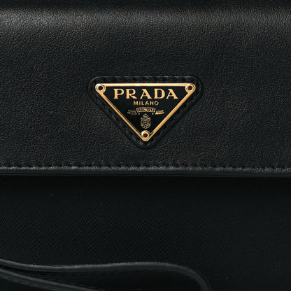 Prada Tessuto Nylon Soft Calf Wristlet Wallet Black 7 of 7