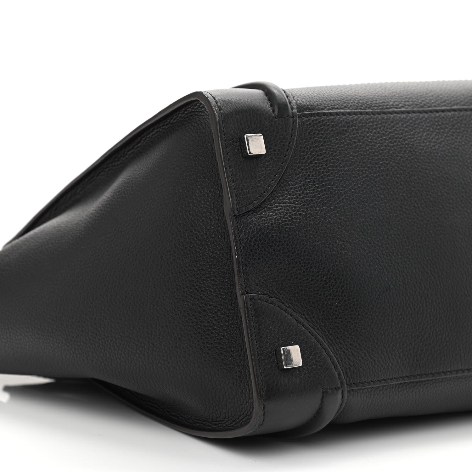 Celine Drummed Calfskin Micro Luggage Black 9 of 10