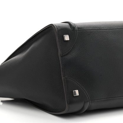 Celine Drummed Calfskin Micro Luggage Black 9 of 10