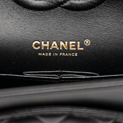Chanel Lambskin Quilted Medium Hollywood Charms Double Flap Black 6 of 14