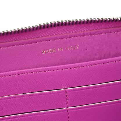 Chanel Lambskin Quilted Small Coco Boy Zip Around Wallet Purple 7 of 12