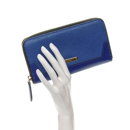 Burberry Calfskin Ziggy Zip Around Wallet Brilliant Blue 2 of 8