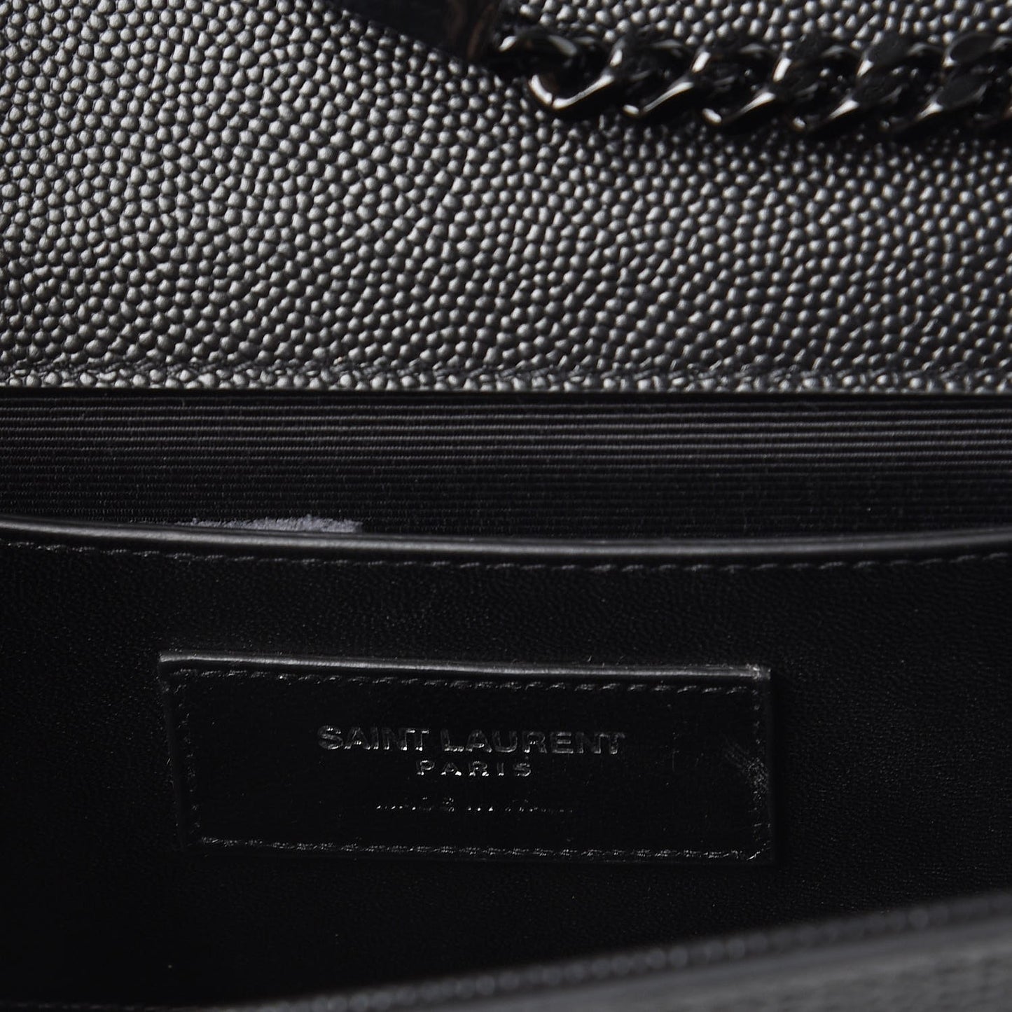 Grain De Poudre Medium Classic Monogram Kate Satchel Black