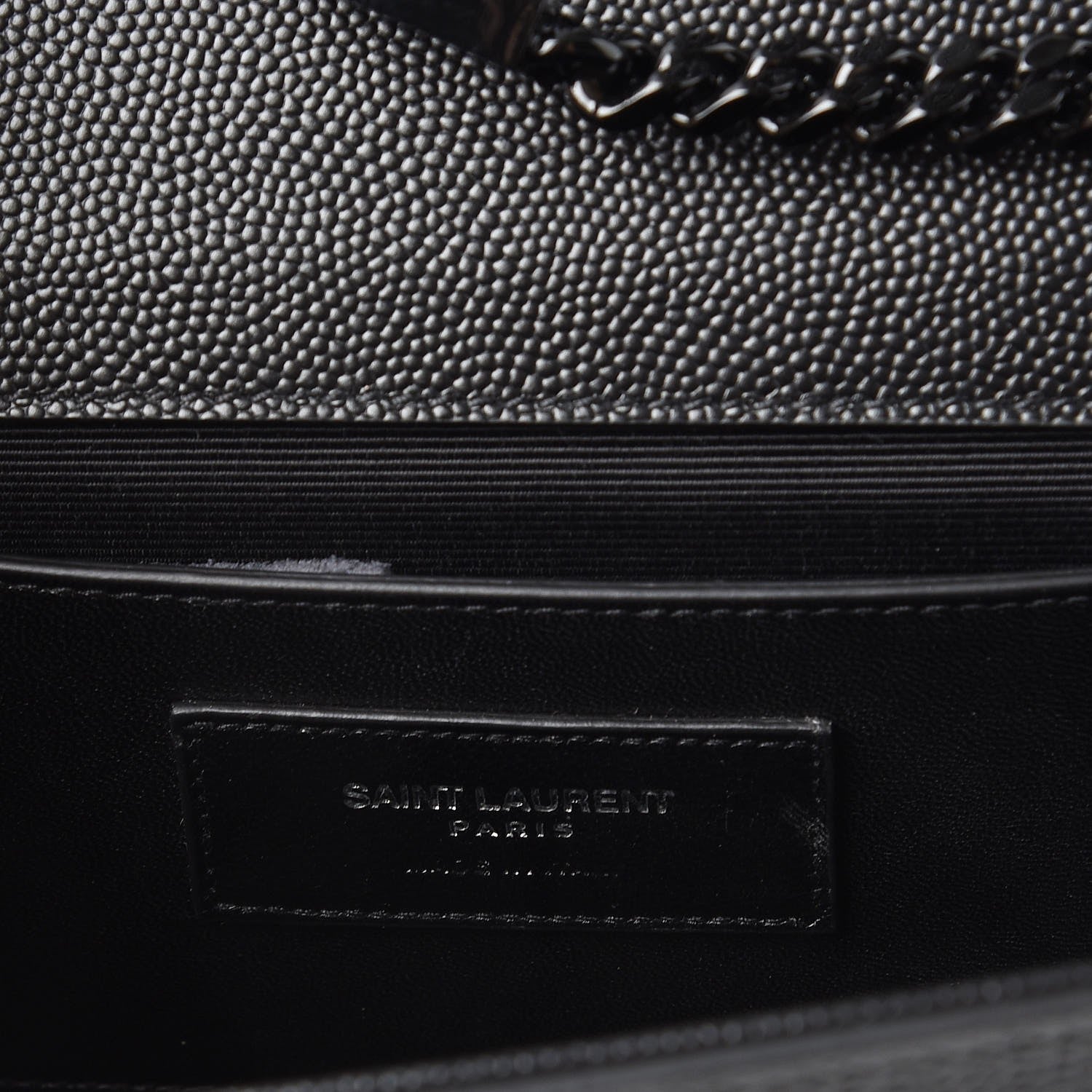 Saint Laurent Grain De Poudre Medium Classic Monogram Kate Satchel Black 6 of 7