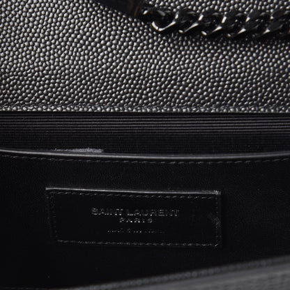 Saint Laurent Grain De Poudre Medium Classic Monogram Kate Satchel Black 6 of 7