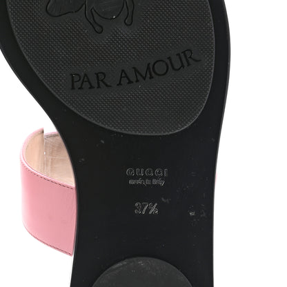 Gucci Calfskin GG Marmont Thong Sandals 37.5 Wild Rose 7 of 10