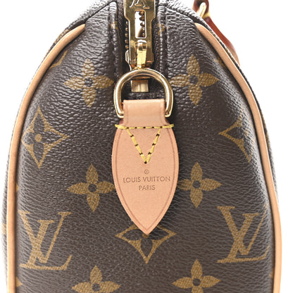Louis Vuitton Monogram Speedy Bandouliere 20 Black 6 of 9