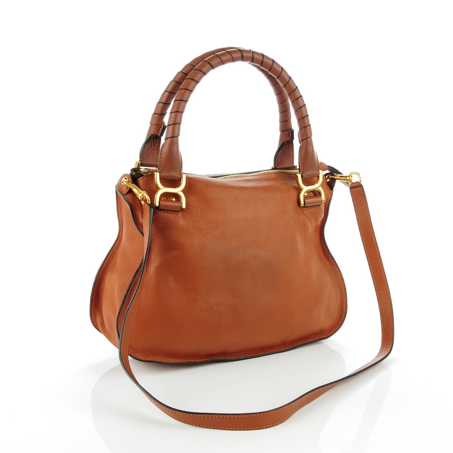 Chloe Calfskin Small Marcie Satchel Tan 3 of 8