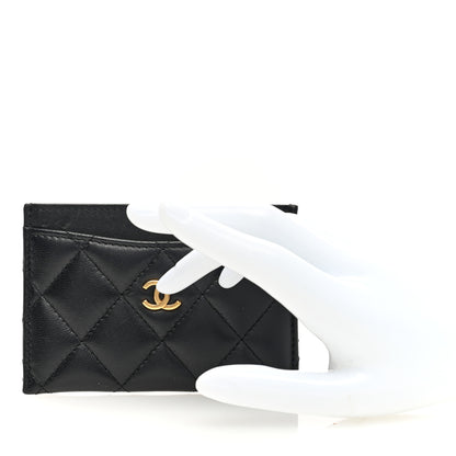 Chanel Lambskin Quilted Card Holder Black 2 of 8