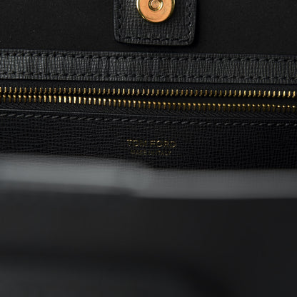 Tom Ford Saffiano Small T Tote Black 6 of 9