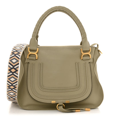Chloe Calfskin Braided Medium Marcie Double Carry Slate Green 1 of 10