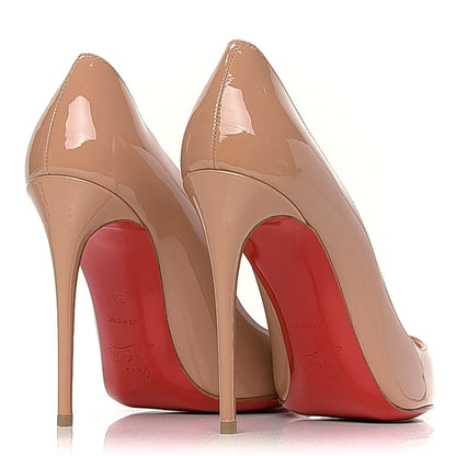 Christian Louboutin Patent Pigalle Follies 100 Pumps 38 Nude 4 of 10