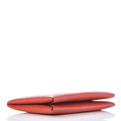 Hermes Chevre Mysore Calvi Card Case Capucine 4 of 7