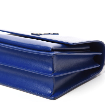 Saint Laurent Calfskin Medium Monogram Sunset Royal Blue 7 of 10