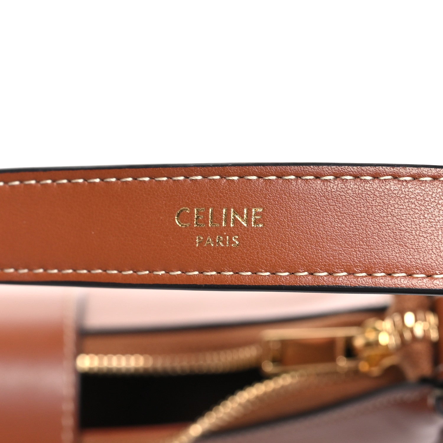 Celine Smooth Calfskin Medium Strap Ava Triomphe Shoulder Bag Tan 6 of 10