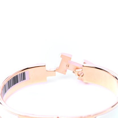 Hermes Enamel Narrow Clic Clac H Bracelet PM White 5 of 6