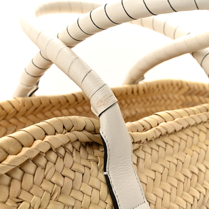 Chloe Raffia Grain Calfskin Medium Marcie Basket White 11 of 13