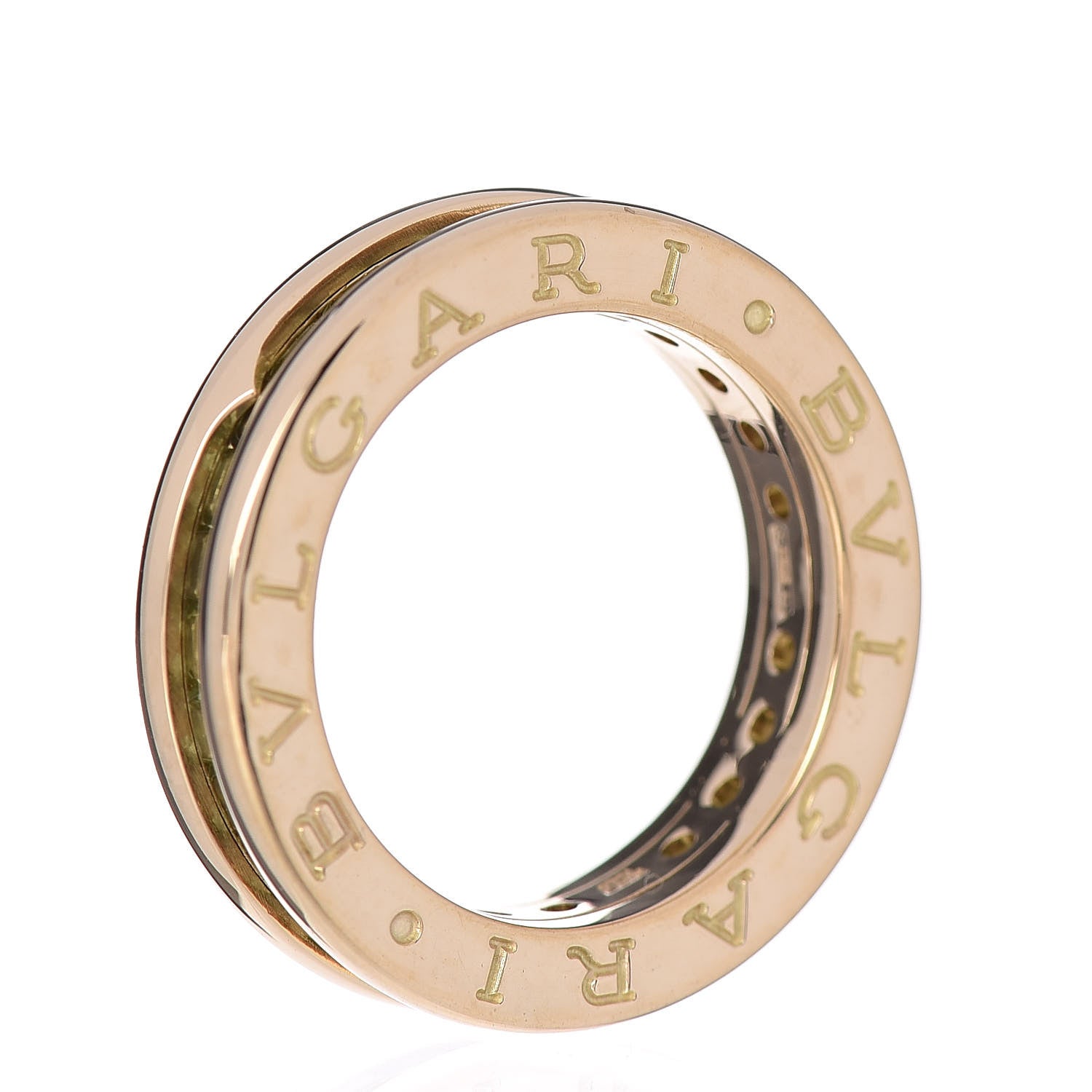 Bulgari 18K Yellow Gold Peridot B.Zero1 Band Ring 48 4.5 4 of 6