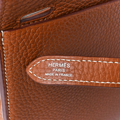 Hermes Taurillon Clemence Halzan 31 Gold 7 of 12