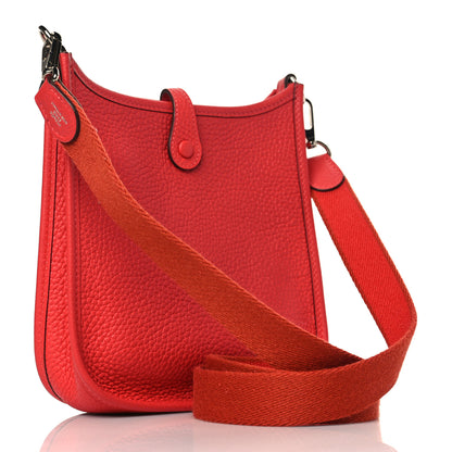 Hermes Taurillon Clemence Evelyne TPM Vermillion 2 of 8