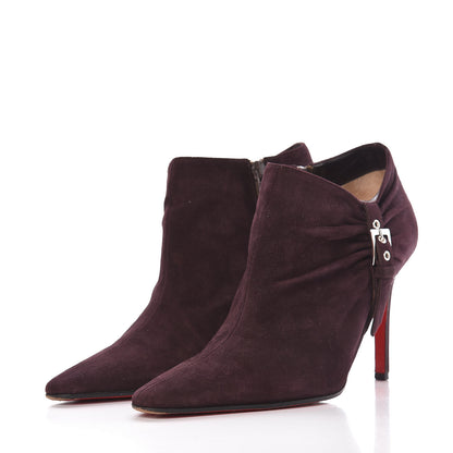 Christian Louboutin Veau Velours 85 Ankle Boots 36 Prune 3 of 16