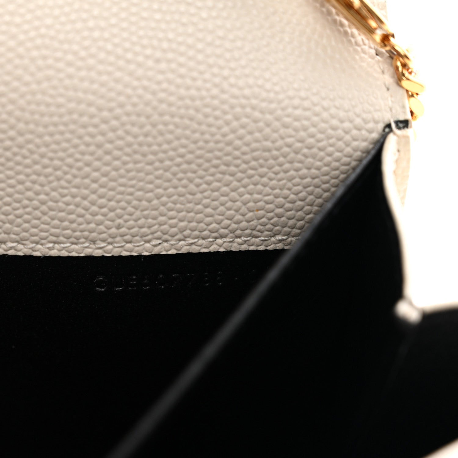 Saint Laurent Grain De Poudre Monogram Uptown Chain Wallet Crema Soft 7 of 12