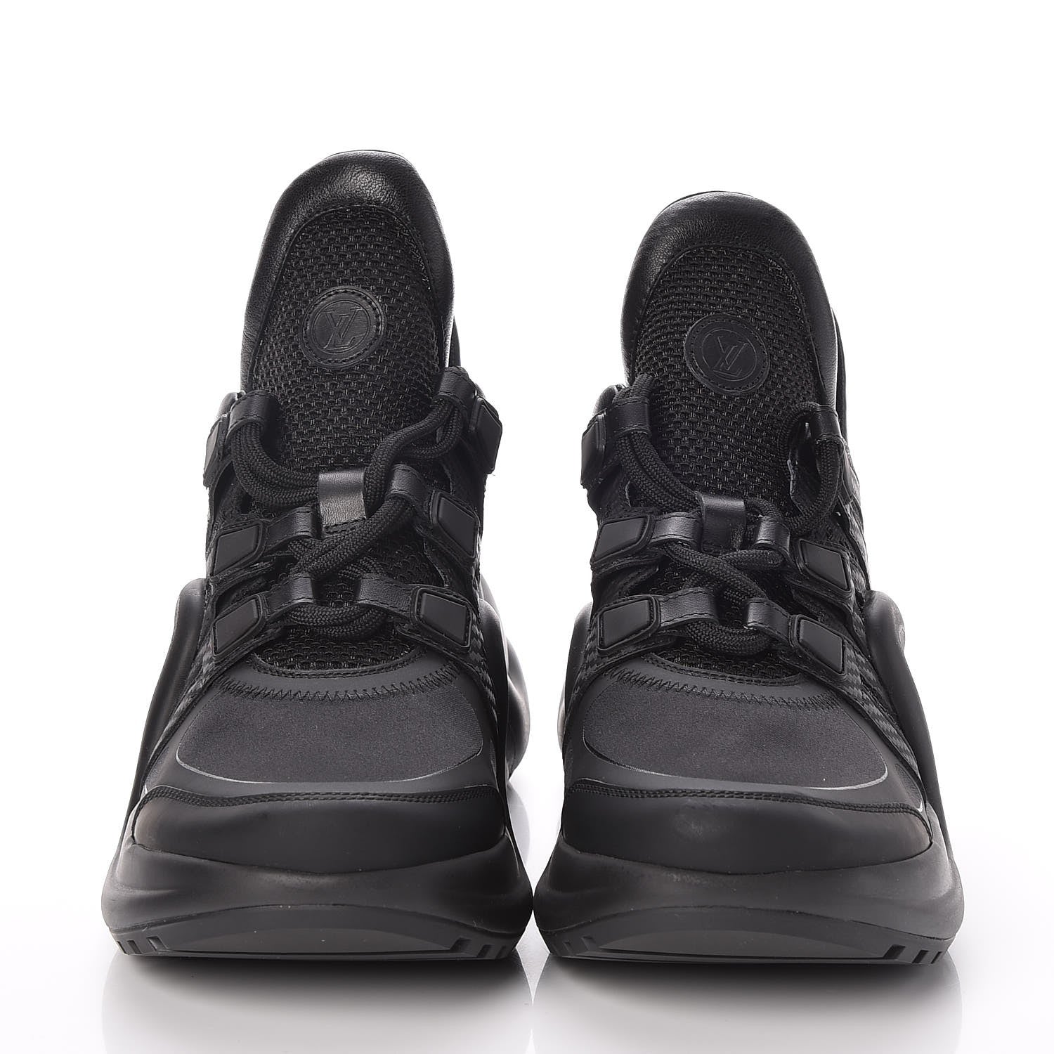 Louis Vuitton Calfskin Technical Nylon LV Archlight Sneakers 37 Black 2 of 10