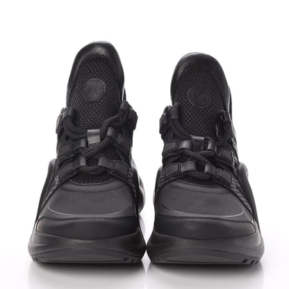 Louis Vuitton Calfskin Technical Nylon LV Archlight Sneakers 37 Black 2 of 10