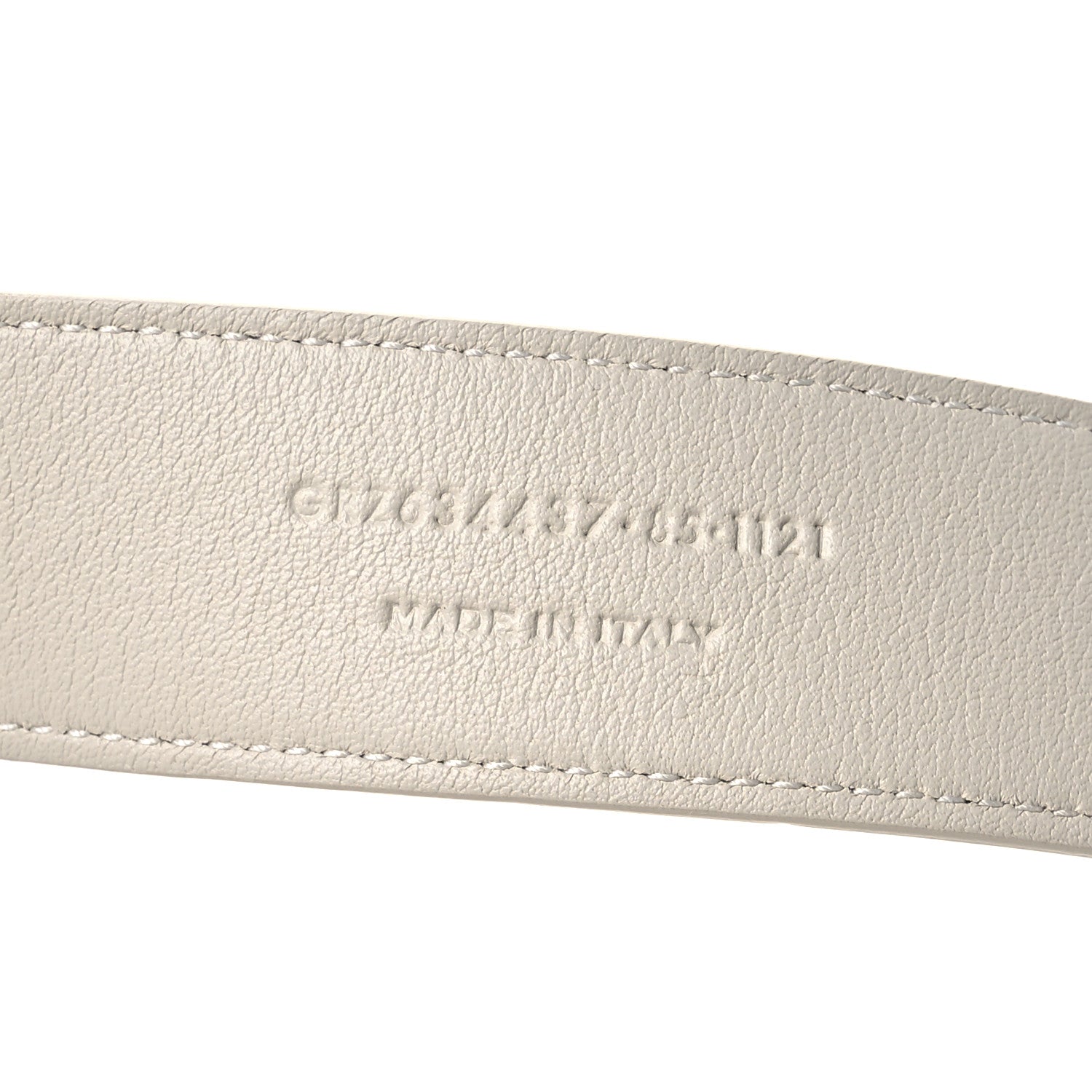 Saint Laurent Smooth Calfskin Monogram Square Buckle Belt 85 Crema Soft 4 of 5