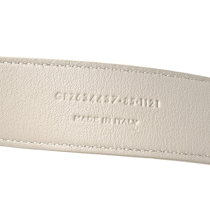 Saint Laurent Smooth Calfskin Monogram Square Buckle Belt 85 Crema Soft 4 of 5