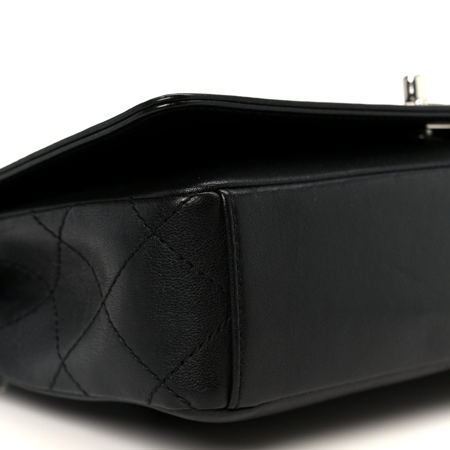Sheepskin Quilted Medium Vintage Mademoiselle Flap Black