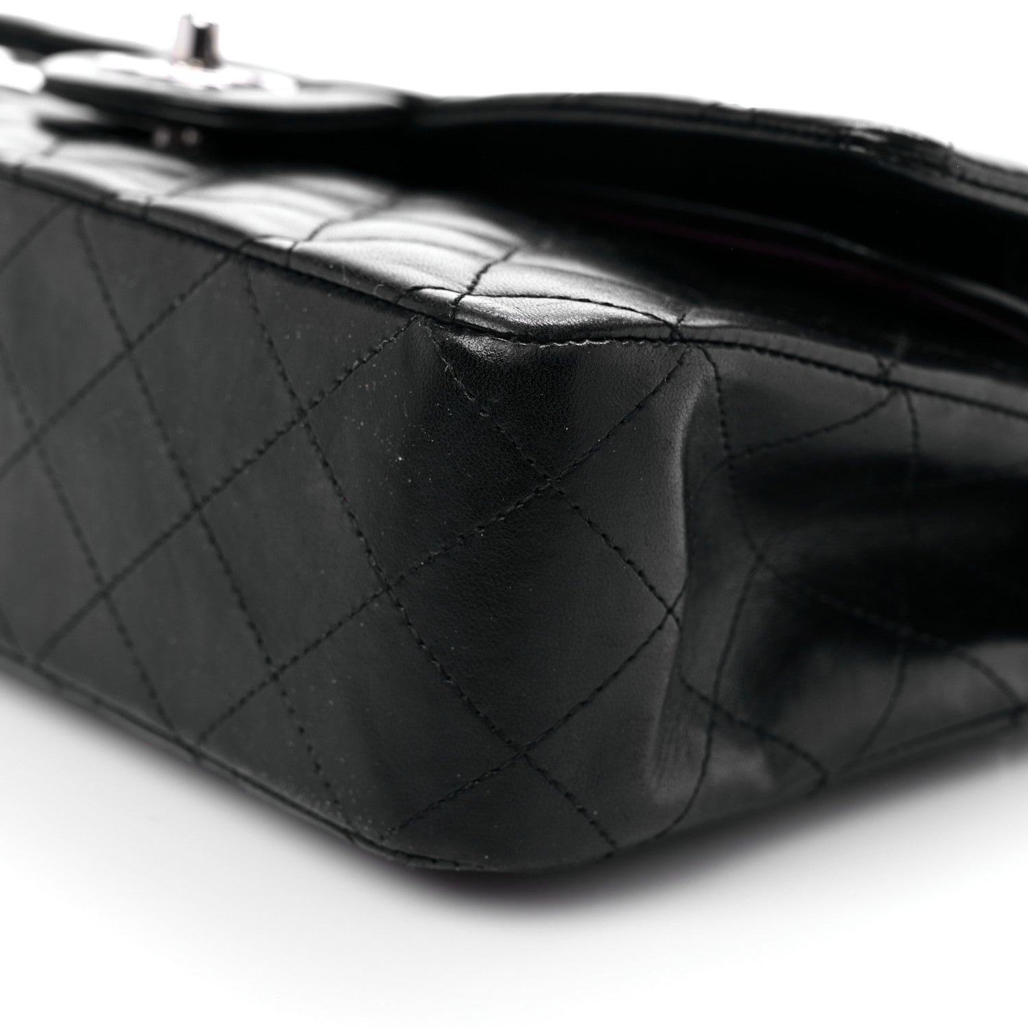 Chanel Lambskin Quilted Medium Double Flap Black 8 of 8