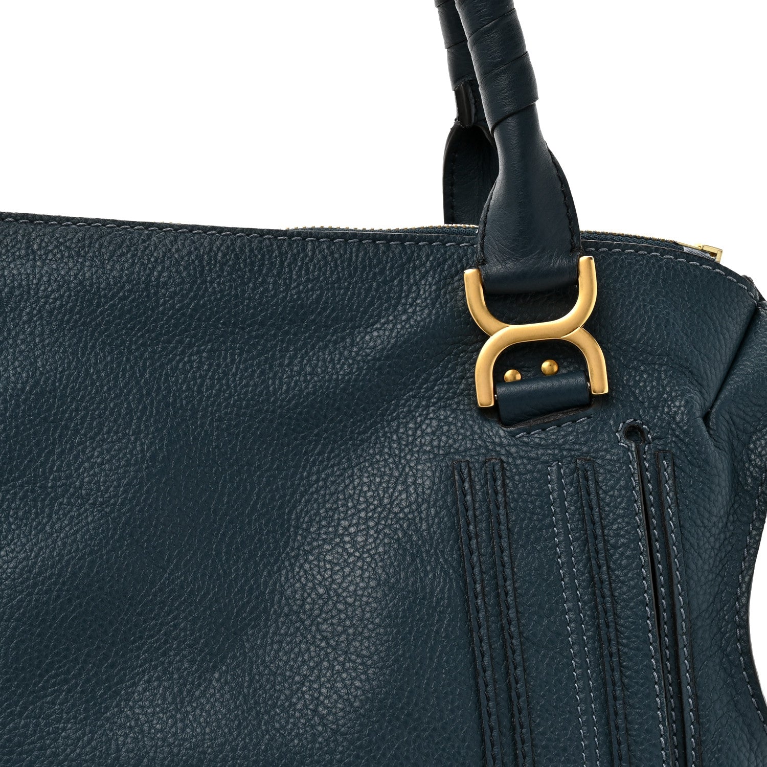 Chloe Calfskin Large Marcie Satchel Navy Ink 7 of 9