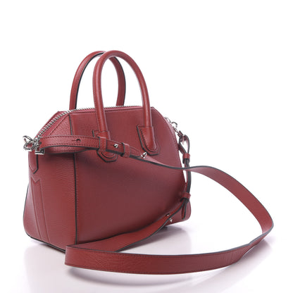 Givenchy Sugar Goatskin Mini Antigona Dark Red 3 of 11
