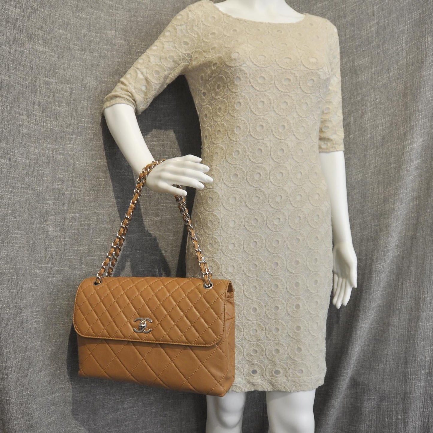 Leather Quilted In the Business Flap Bag