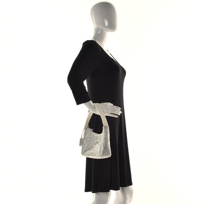 Prada Satin Crystal Mini Re-Edition 2000 Bag White 2 of 11