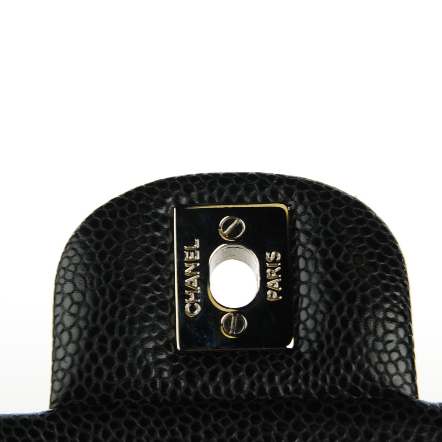 Caviar Quilted Clutch With Chain Flap Black