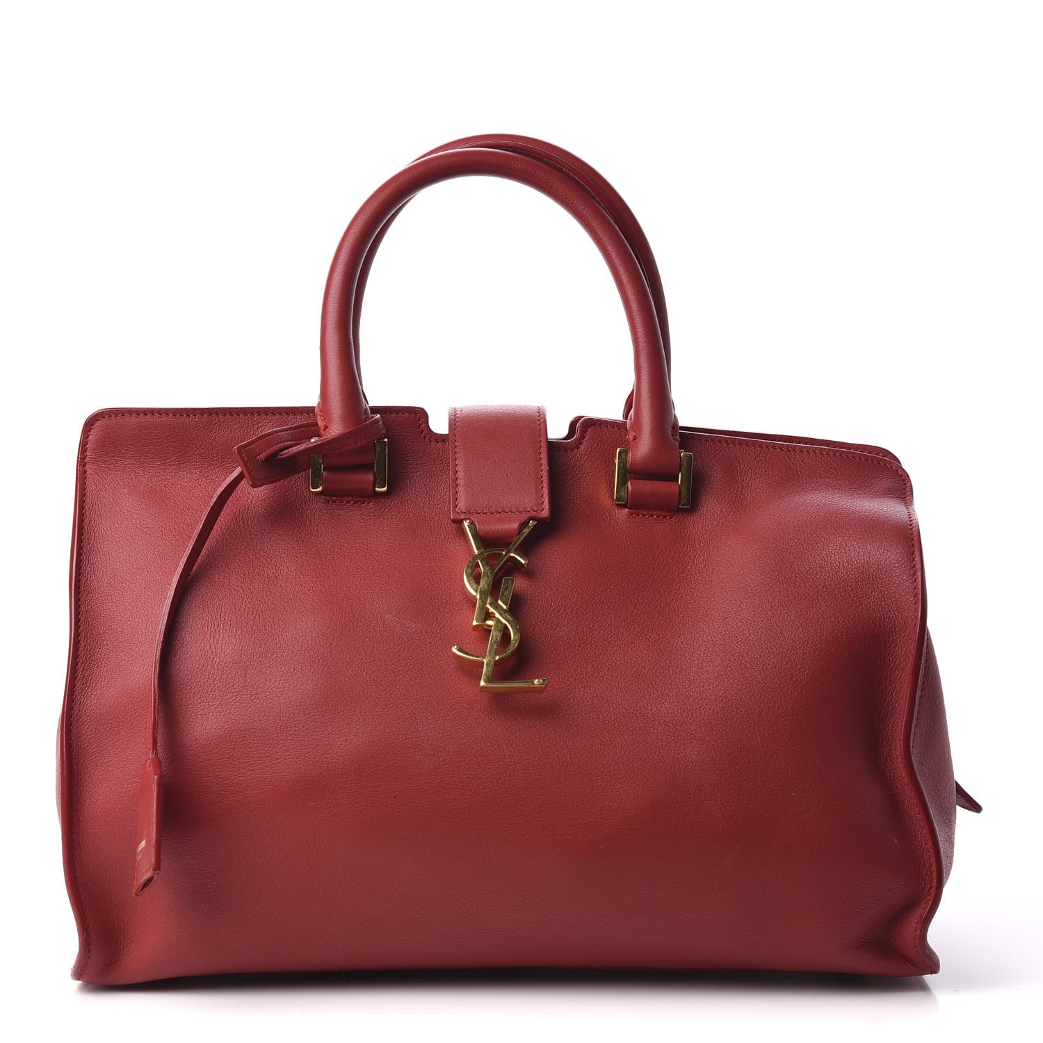 Saint Laurent Smooth Calfskin Small Monogram Cabas New Red 2 of 10