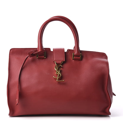 Saint Laurent Smooth Calfskin Small Monogram Cabas New Red 2 of 10