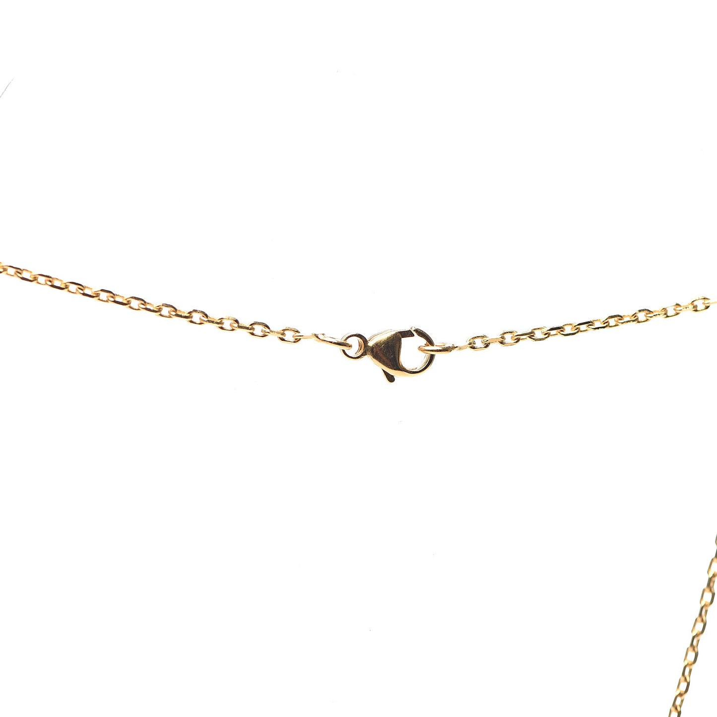 Lacquered Gold Pop H Pendant Necklace Black