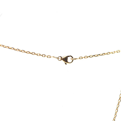 Hermes Lacquered Gold Pop H Pendant Necklace Black 5 of 6