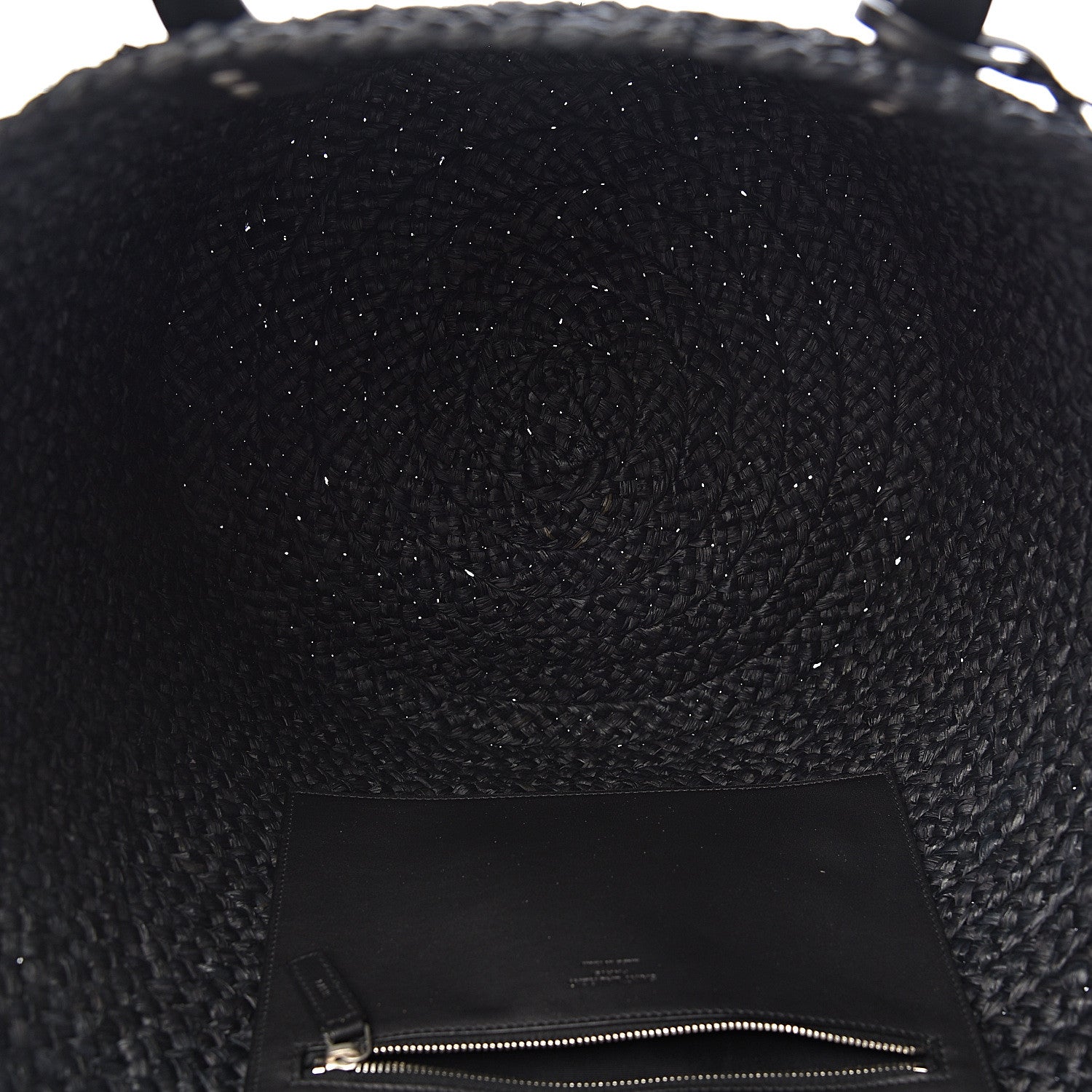 Saint Laurent Raffia Medium Panier Bag Black 5 of 9