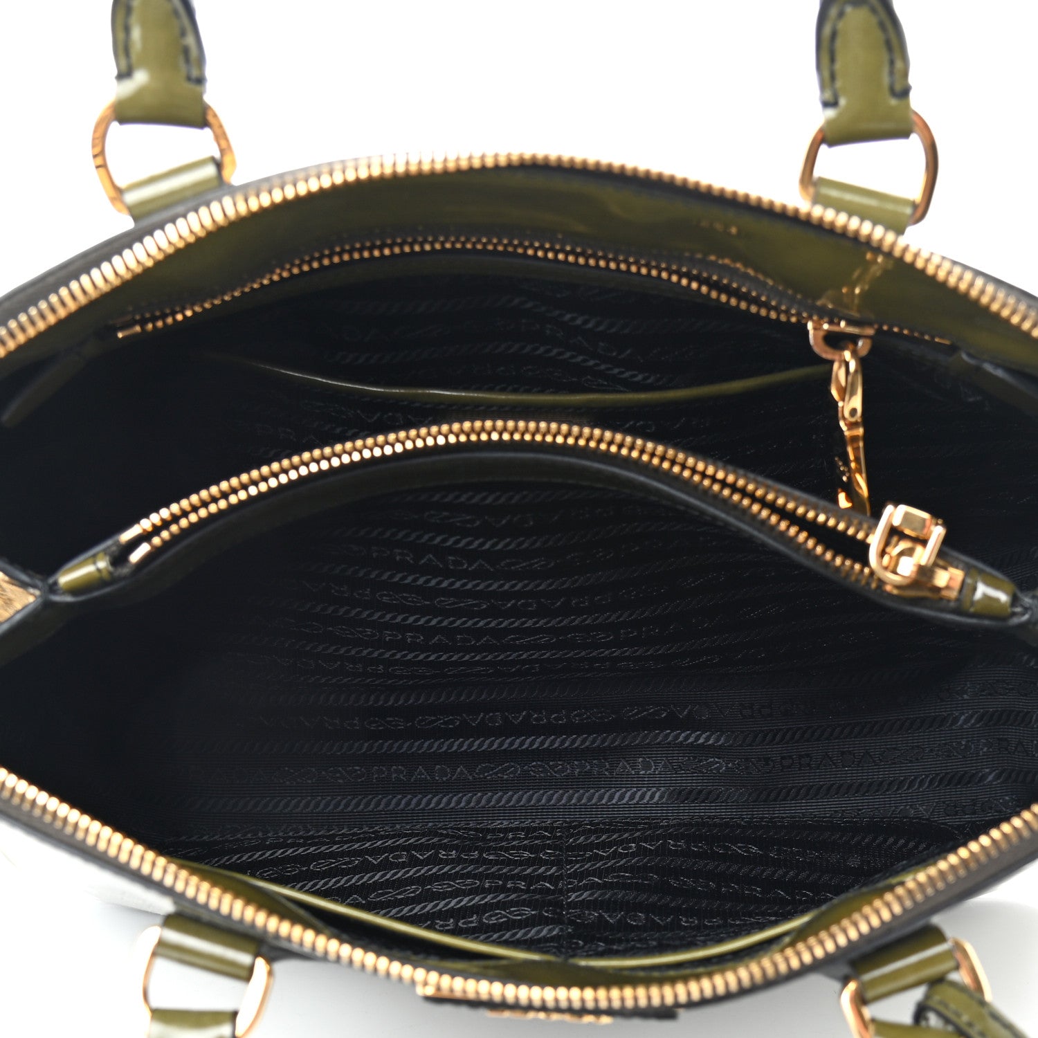 Prada Spazzolato Medium Promenade Tote Militare Fume 6 of 13