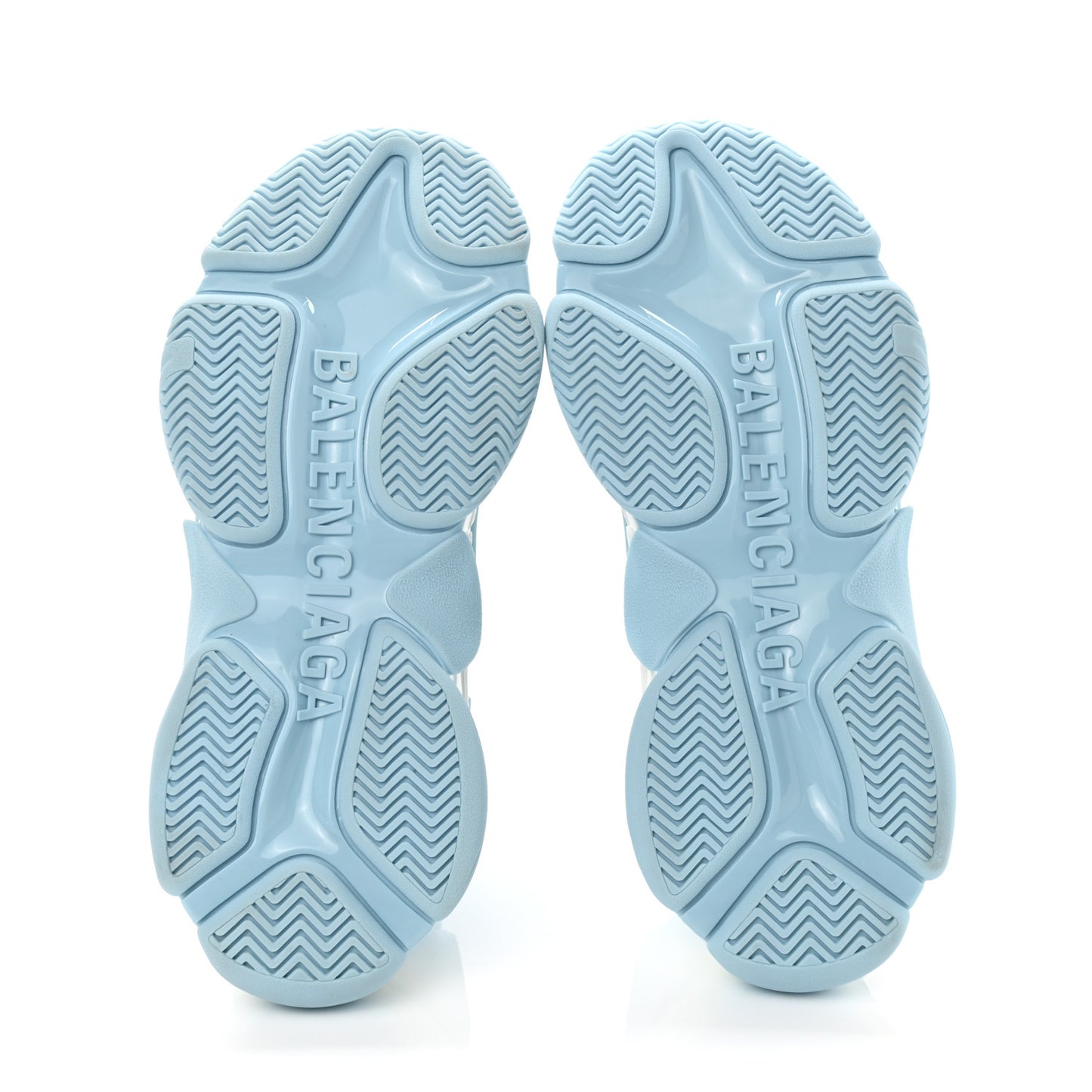 Fabric Mesh Mens Triple S Sneakers 40 Light Blue White