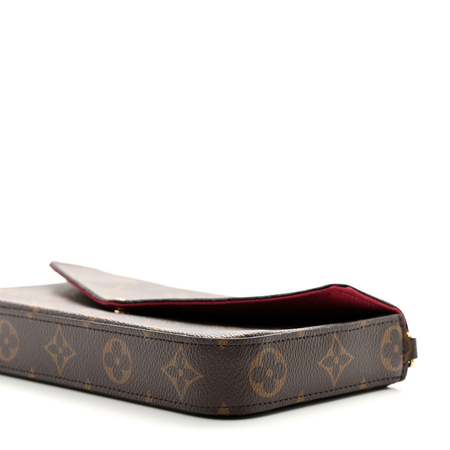 Louis Vuitton Monogram Pochette Felicie Chain Wallet Fuchsia 10 of 10