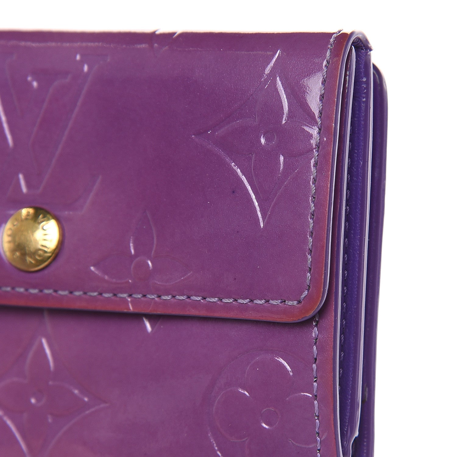 Louis Vuitton Vernis Elise Wallet Purple 8 of 12