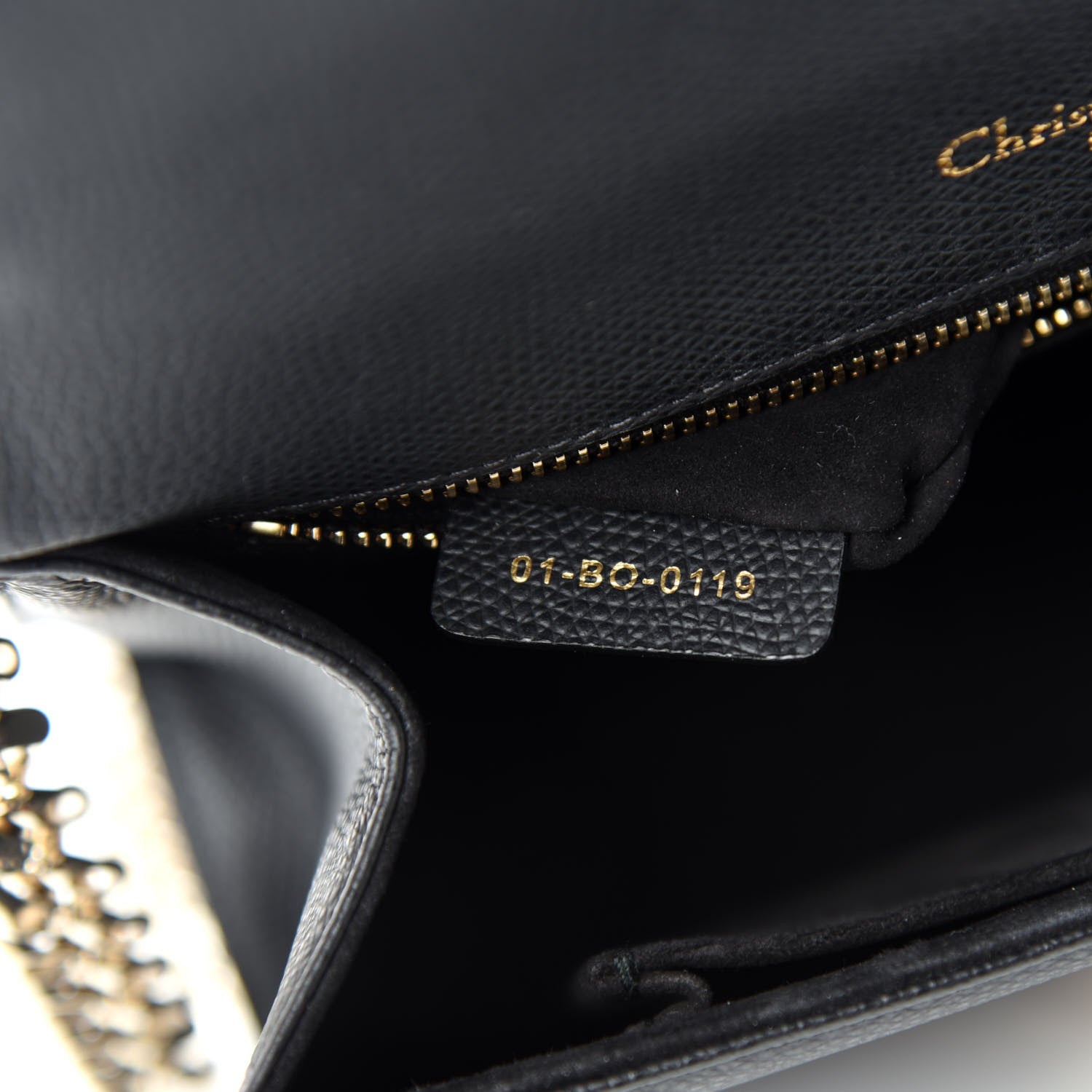 Christian Dior Grained Calfskin Small Diorama Flap Bag Black 11 of 12