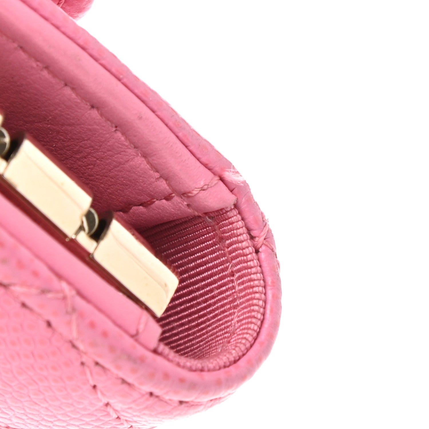 Chanel Caviar Quilted Classic 4 Key Holder Wallet Pink 11 of 12