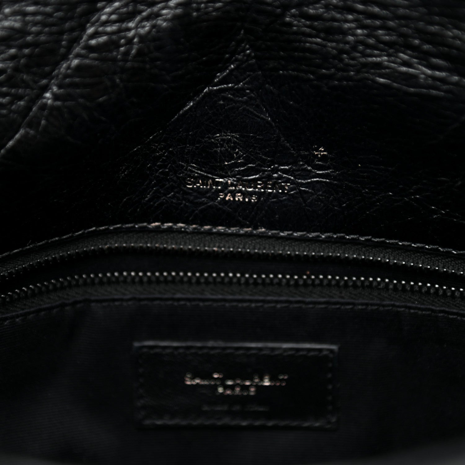 Saint Laurent Crinkled Calfskin Matelasse Monogram Medium Niki Chain Satchel Black 7 of 9